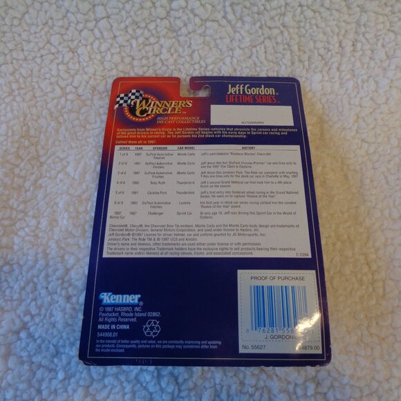 Jeff Gordon #1 1991 Carolina Ford Thunderbird 1/64 Winner's Circle Car - Picture 10 of 10